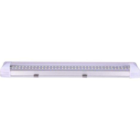 Ruban LED néon intérieur voiture 12 V – 72 LED, 4,5 W, blanc, avec interrupteur marche/arrêt – pour camion, camping-car, bateau (1/4)