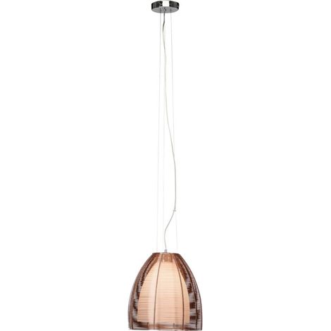 BRILLIANT Lampe Relax Pendelleuchte 30cm bronze/chrom 1x A60, E27, 60W, g.f. Normallampen n. ent. In der Höhe einstellbar / Kabel kürzbar Für LED-Leuchtmittel geeignet (1/2)