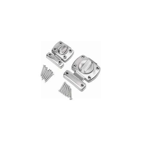 Lot de 2 serrures rotatives de sécurité pour porte/fenêtre, avec 12 vis, un grand et un petit –