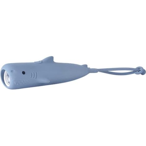 Lampe torche LED rechargeable pour enfants, adorable lampe torche en silicone avec motif animal, 2 modes d'éclairage, veilleuse à intensité variable pour enfants (requin). (1/5)