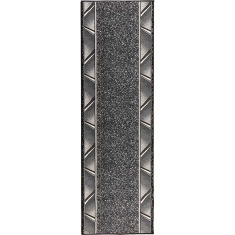 Runner Rug FLORNES Woven Grey 100 x 200 cm PP 7 mm vidaXL (1/4)