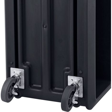 Chariot de service 4 roues pivotantes à frein - 60.3 x 105.4 x 94.3 cm - Noir - Cambro