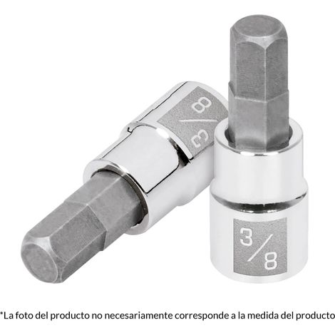 Llave punta hexagonal Allen, cuadro 3/8" - 4 mm