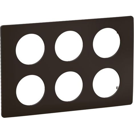 Plaque de finition 2 x 3 postes - Céliane 2024 - CP0110 - Legrand - Noir mat