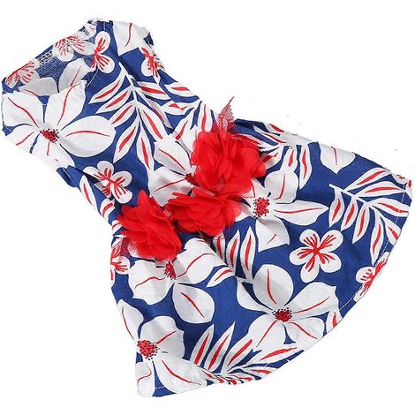 Robe pour chienne, mignonne, à fleurs, élégante et confortable, style princesse, pour petits chiens et chats, printemps-été (1/2)