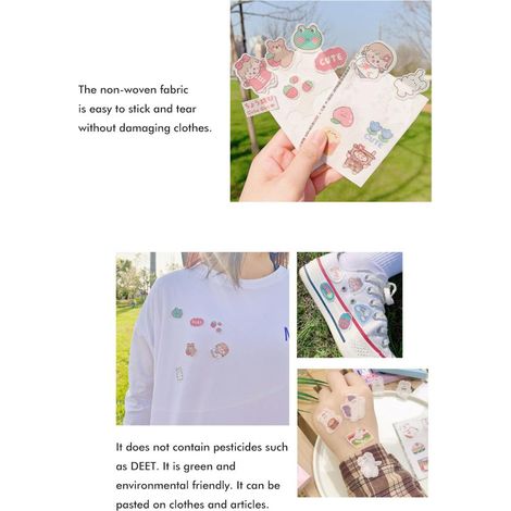 3 feuilles de 18 patchs anti-moustiques pour enfants, motifs de dessins animés, non tissés, à base d'huiles essentielles de plantes, avec sac de transport pour l'été et les activités de plein air. (1/5)