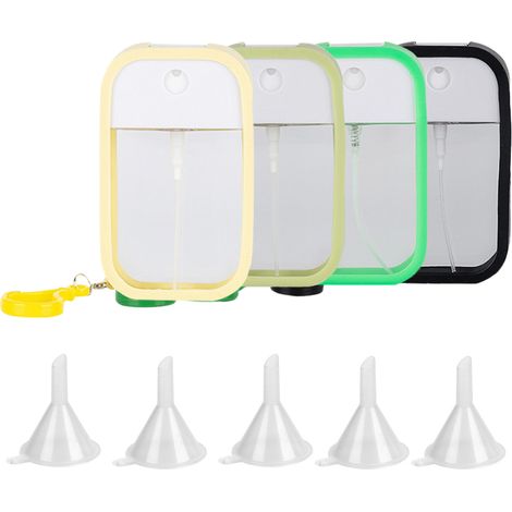 Flacon Pulvérisateur Portable - 50 ml - Forme Carte Plate - Bouteille Rechargeable pour Parfum Alcoolisé - Lot de 4 (1/5)