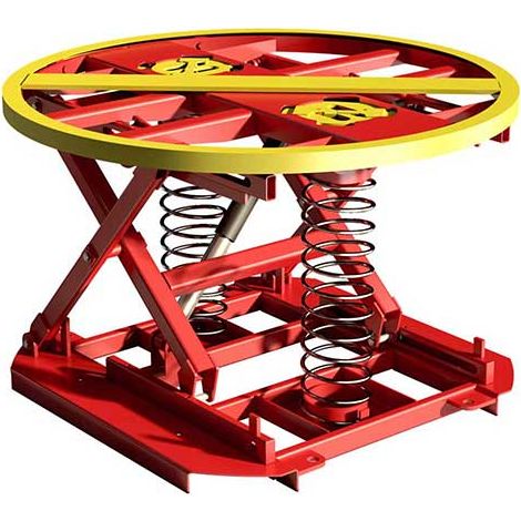 Plateforme élévatrice industrielle automatique - Plateau rond Ø1108mm - Hauteur 711mm - Capacité 2000kg - 855008035 (1/4)
