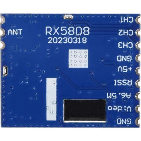Module récepteur audio-vidéo sans fil RX5808 5,8 GHz FPV pour carte de sortie de signal AV analogique à verrouillage de phase de fréquence (1/5)