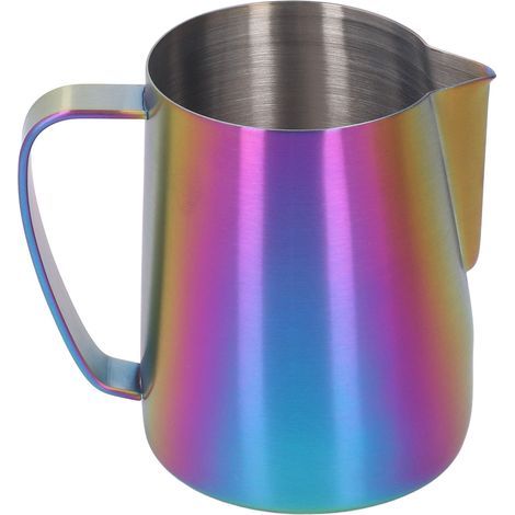 Pichet à lait en acier inoxydable 650 ml (22 oz) - Pichet à café mousseur coloré (1/5)