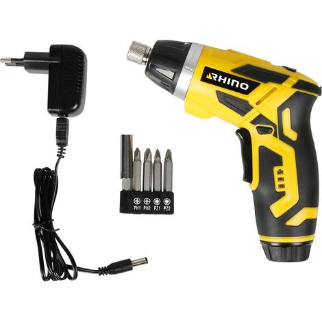 Perceuse-visseuse, Visseuse dévisseuse sans fil 3.6V / 1.3Ah / Poignée rotative/Batterie Lithium-Ion/Livrée avec 4 embouts de vissage 50mm + 1 porte embout magnétique (1/5)