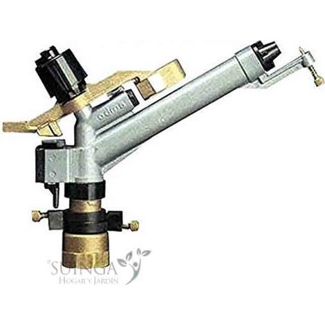 Agrar-Sprinkler 1 1/2'' Ambo Metall. Einstellbarer Bewässerungswinkel. Reichweite 16 bis 29 m. Impuls-Sprinkler, Bewässerungsroh
