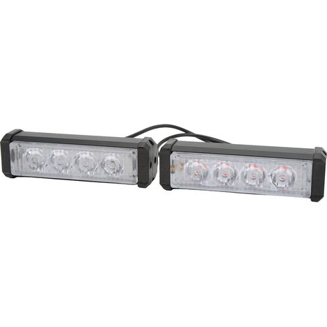 Feu stroboscopique d'urgence à 8 LED, 12 V/24 V, étanche IP67, universel, clignotant pour voiture, camion, remorque, fourgonnette (1/5)