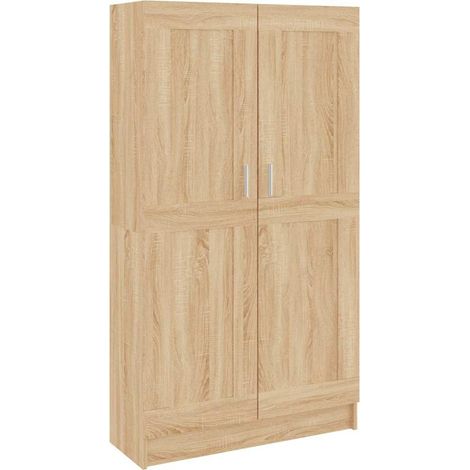 vidaXL Armario de libros contrachapada color roble 82,5x30,5x150 cm (1/2)