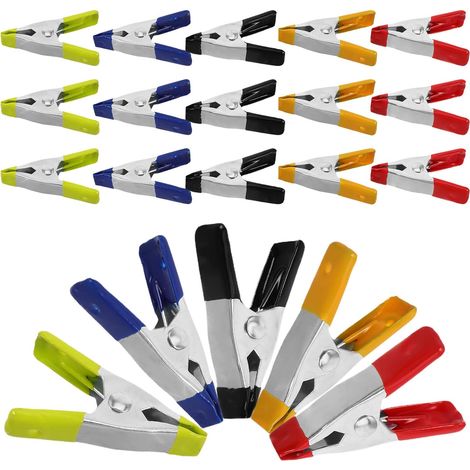 Pince ressort de bricolage - 25 pièces, fer, pour menuiserie (1/5)