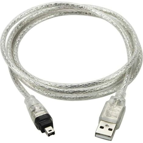 Cavo adattatore da USB a FireWire IEEE 1394. Connettore iLink a 4 pin per Sony DCR-TRV75E DV (1/5)