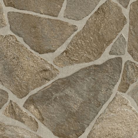 Sol Vinyle First - Effet pierre beige - Rouleau de 3m x 2m