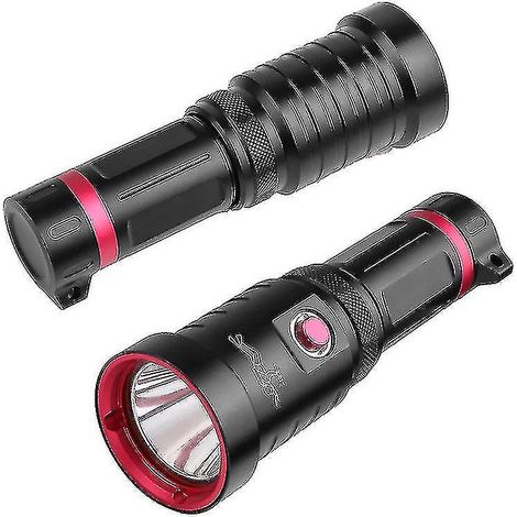Lampe torche de plongée sous-marine LED 3000 lumens, étanche jusqu'à 100 m. (1/5)