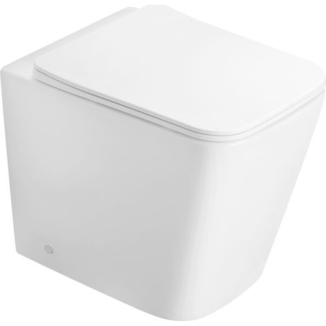 Mexen Cube Stand-WC Rimless mit Slim-Softclose-Sitz, Duroplast, Weiß glänzend - 32924000 (1/2)
