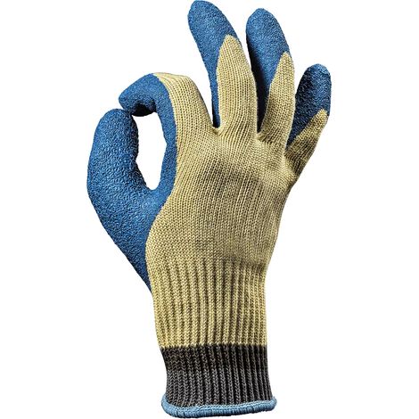 SIR SAFETY SYSTEM POWER PALM Gants de protection anticoupure en Kevlar jaune Taille 7 Lot de 12 paires