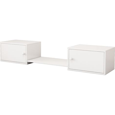 Meuble à chaussures blanc avec banc de changement, 189 x 40 x 34,5 cm (1/5)