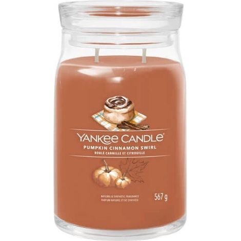 Vela grande con dos mechas y aroma a calabaza y canela - Sello distintivo de Yankee Candle - Novedad de 2024 (1/4)