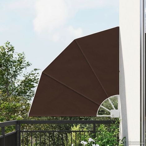 Balkon Sichtschutz 115 x 115 cm Polyester Braun vidaXL