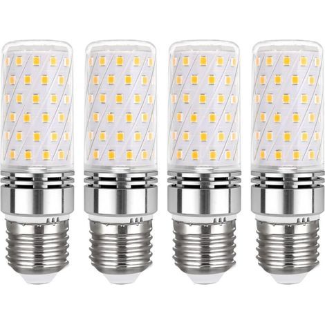Ampoule E27 Mais LED 16W Blanc Chaud 3000K, 1450LM, 360° Lumière, Équivalent Halogène E27 100 Watt, AC 230V, Non-dimmable, Lampe LED E27 Mais Chaud pour Plafonnier, lot de 4 [Classe énergétique E] (1/4)