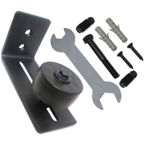 INSTALLER Rouleau de guidage au sol Guide de porte réglable Ferrure de porte coulissante Système de porte coulissante (1/5)