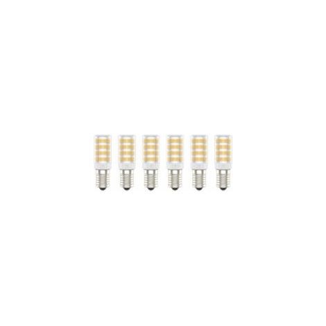 Ampoules LED E14, 5 W (équivalent 50 W), blanc chaud (3000 K), 220-240 V CA, sans scintillement, non dimmable, 300 lumens, IRC 80, lot de 6 – (Blanc chaud, 5 W) [Classe énergétique A+] - Crezuo (1/4)