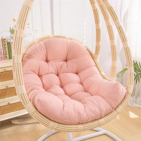 Coussin de fauteuil suspendu en forme d'œuf - 80x110 cm - coussin de remplacement en rotin - jardin - terrasse - balancelle - hamac - confortable (1/5)