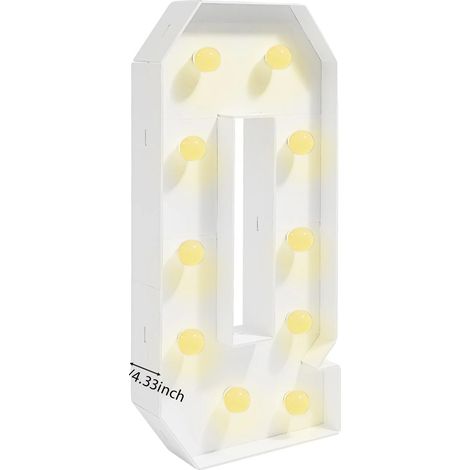 Letrero luminoso independiente con iluminación LED cálida, Q (1/2)