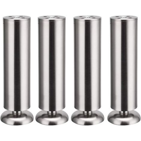 4 PCS 250mm en Acier Inoxydable DIY Meubles Jambes Meubles Modernes Pieds Canapé Table Placard Jambes avec Protecteurs en Caoutchouc (1/5)