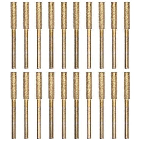 20 Piece Chainsaw Sharpening Kit with Rotating Grinding Heads, Gold Finish 4.8mm (1/5)