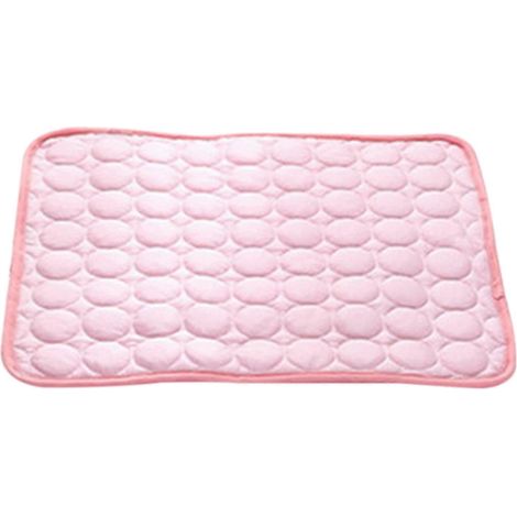 Tapis rafraîchissant pour chiens et chats - Coussin anti-chaleur d'été, antidérapant, imperméable et portable pour une utilisation intérieure et extérieure - Rose (1/5)