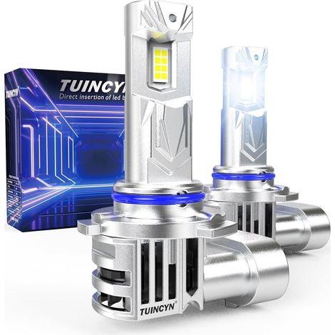 HIR2 LED Car Bulb, 30000LM 600% Bright 6000K White, Ventilated Headlight Bulbs HIR2, 9012 12V, 1:1 Replaces Xenon Halogen Lamps, 2 Bulbs (1/5)