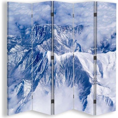 Paravento bilaterale, Montagne innevate - 180x170 (1/5)