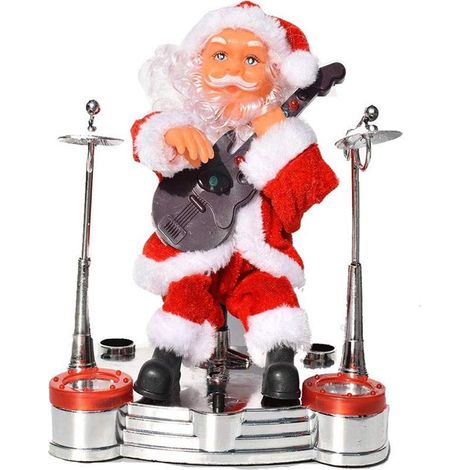 Figura De Papá Noel Musical - Saxofón Eléctrico - Decoración Navideña Para Interior - Juguetes Para Niños - 1 Unidad (1/5)