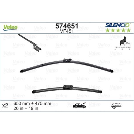 Balai d'essuie-glace VALEO 574651 (1/4)