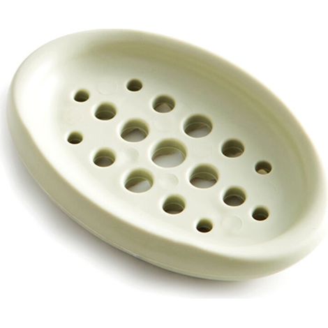 Porte-savon en silicone avec drain et base antidérapante – Peut également servir de tampon à frotter les vêtements, et porte-savon à vaisselle, vert (1/5)