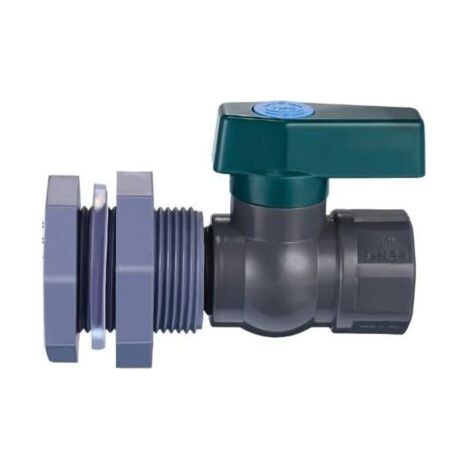 Raccordement réservoirs d'eau en PVC robinet tonneau de pluie en PVC de 1 pouce avec raccord de cloison et adaptateur de tuyau (1 pouce) (1/3)