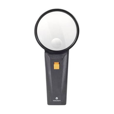 TOOLCRAFT 821031 821031 Loupe à main avec éclairage LED Grossissement: 2 x, 4 x Lentille: (Ø) 75 mm (1/5)