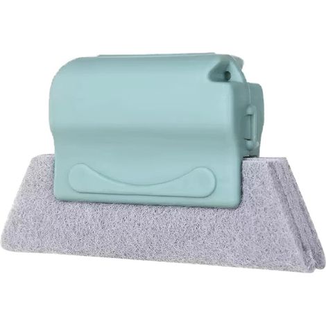 Brosse de nettoyage pour rainures de fenêtres, nouvel ensemble d'outils de nettoyage pour rainures de fenêtres, ou pour portes coulissantes, seuils et joints de carrelage (vert) (1/5)
