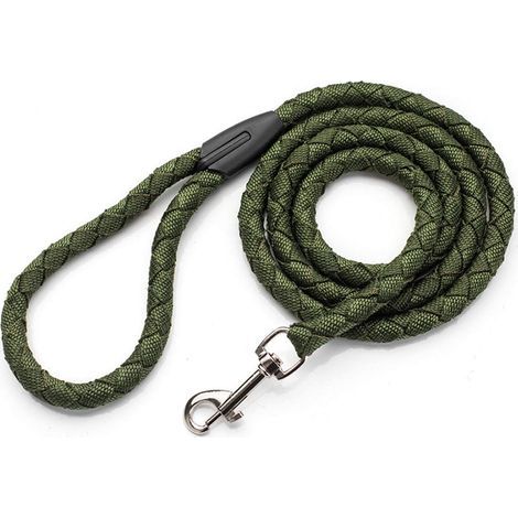 Laisse Chien Corde,Laisse pour Chien,Laisse de Corde Durable dans Un Support de Traction Solide,Fils Hautement Réfléchissants pour Petit Chien Moyen Grand（vert）- (1/5)