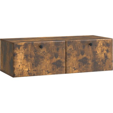 Mueble de TV de pared 98 x 41 x 30 cm Roble Ahumado