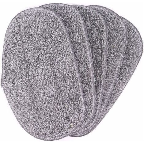 Lot de 5 Tampons de Remplacement en Microfibre pour Leifheit Balai Vapeur CleanTenso (1/5)