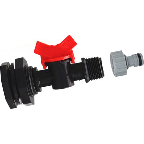 Adaptateur en plastique pour cuves IBC 1000 L (filetage grossier S60x6) vers raccord 3/4" – adaptateur pour tuyau d'arrosage