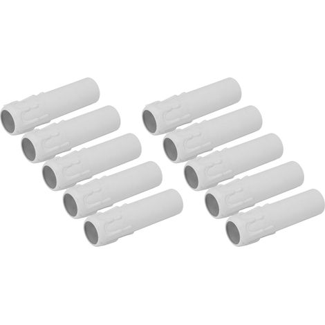 Lot de 10 manchons de 10 cm (4 pouces) imitation cire vintage pour douilles de bougies de lustre, blancs