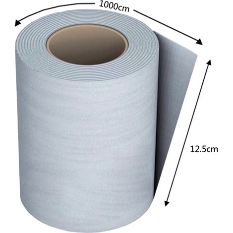 Nastro di Tenuta Tessuto Immpermeabile in Polipropilene Grigio Rotolo da 12,5x1000 cm Nastro Sigillante