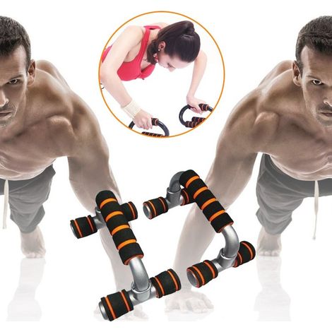 Trade Shop - Soporte Para Flexiones Asas Para Flexiones Abdominales Pecho Hombros Equipo - (1/5)